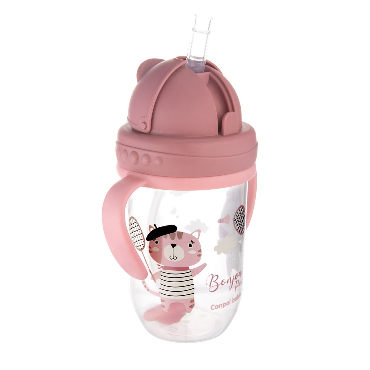 tasse anti-fuite avec paille 270ml