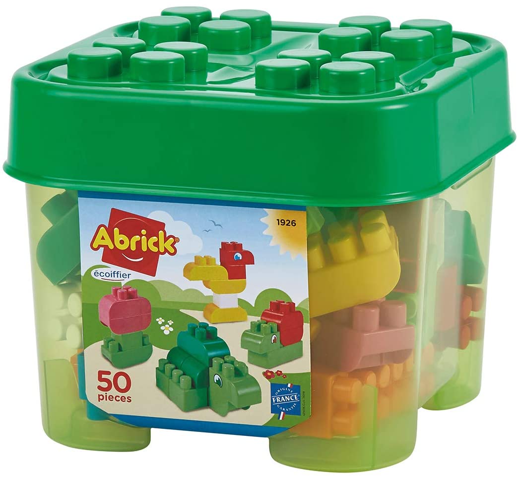 Jouets Ecoiffier -1389 - Coffre de rangement et briques a empiler