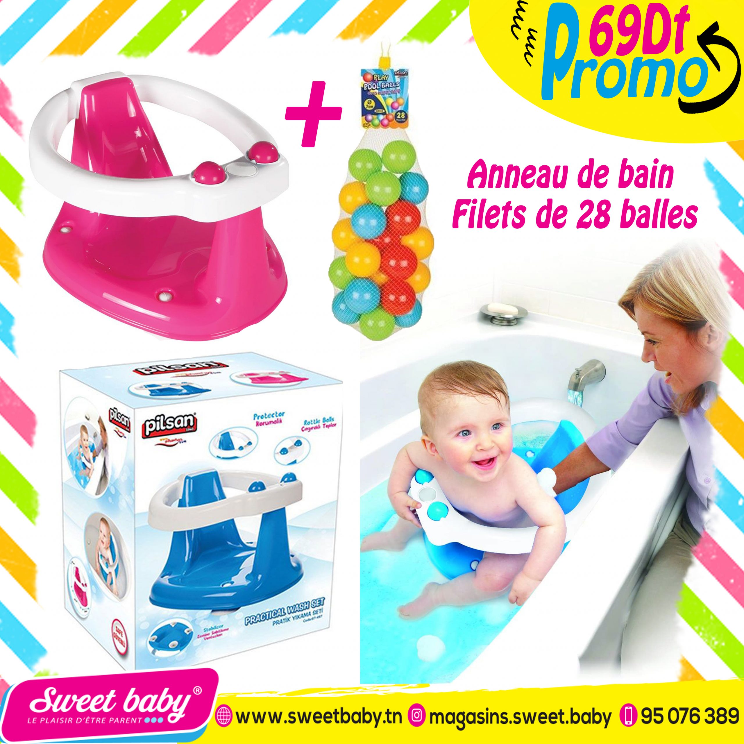 Baignoire + filet de bain – Sweet Baby