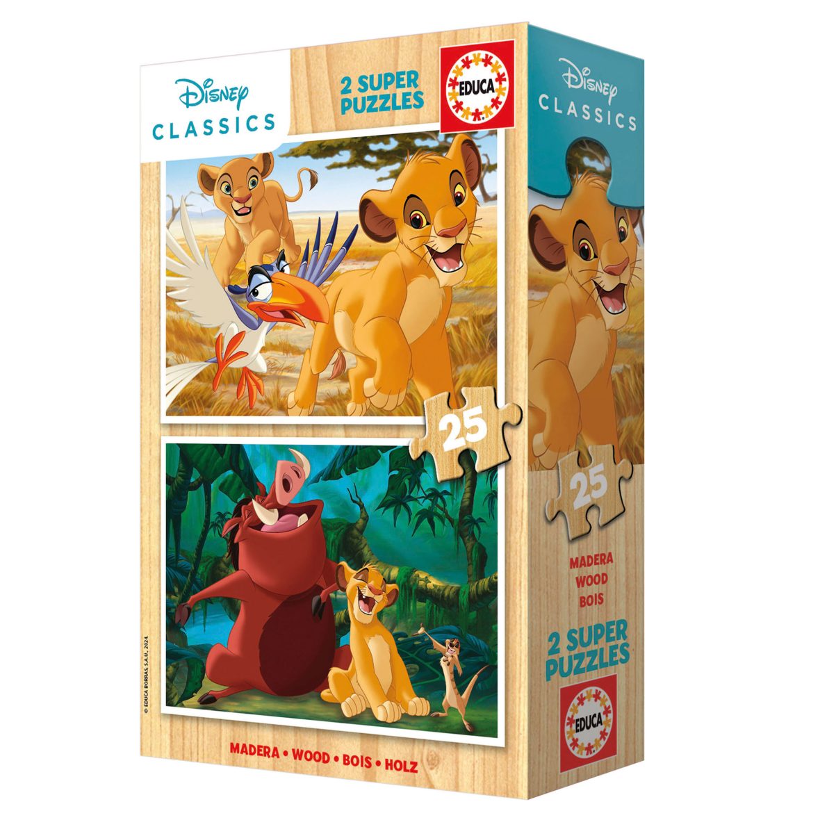 Puzzles en bois 2×25 Lion King