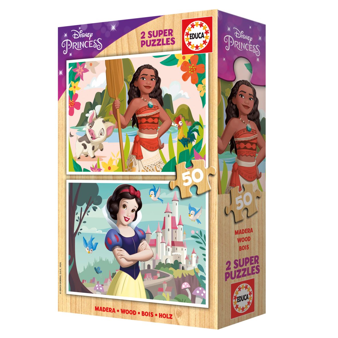 Puzzles en bois 2×50 Disney Princess