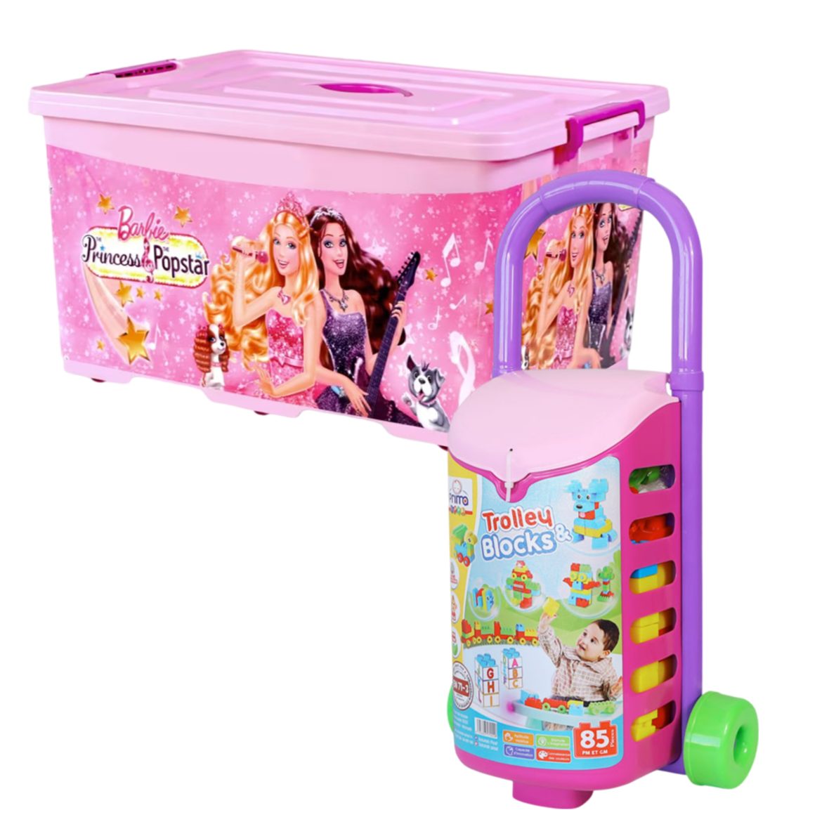 Chariot Lego + boite de rangement
