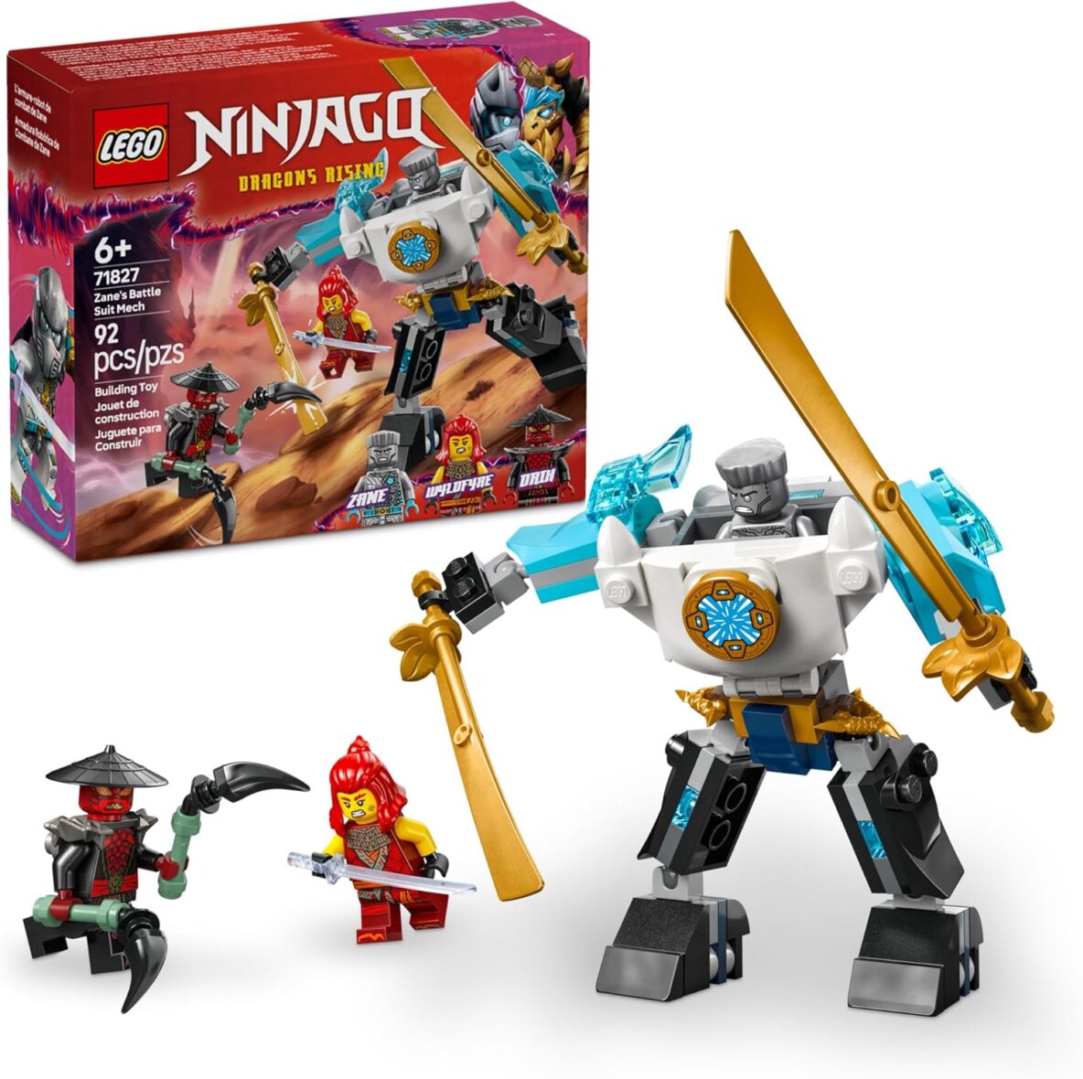 Le robot ninja en armure de combat de Zane