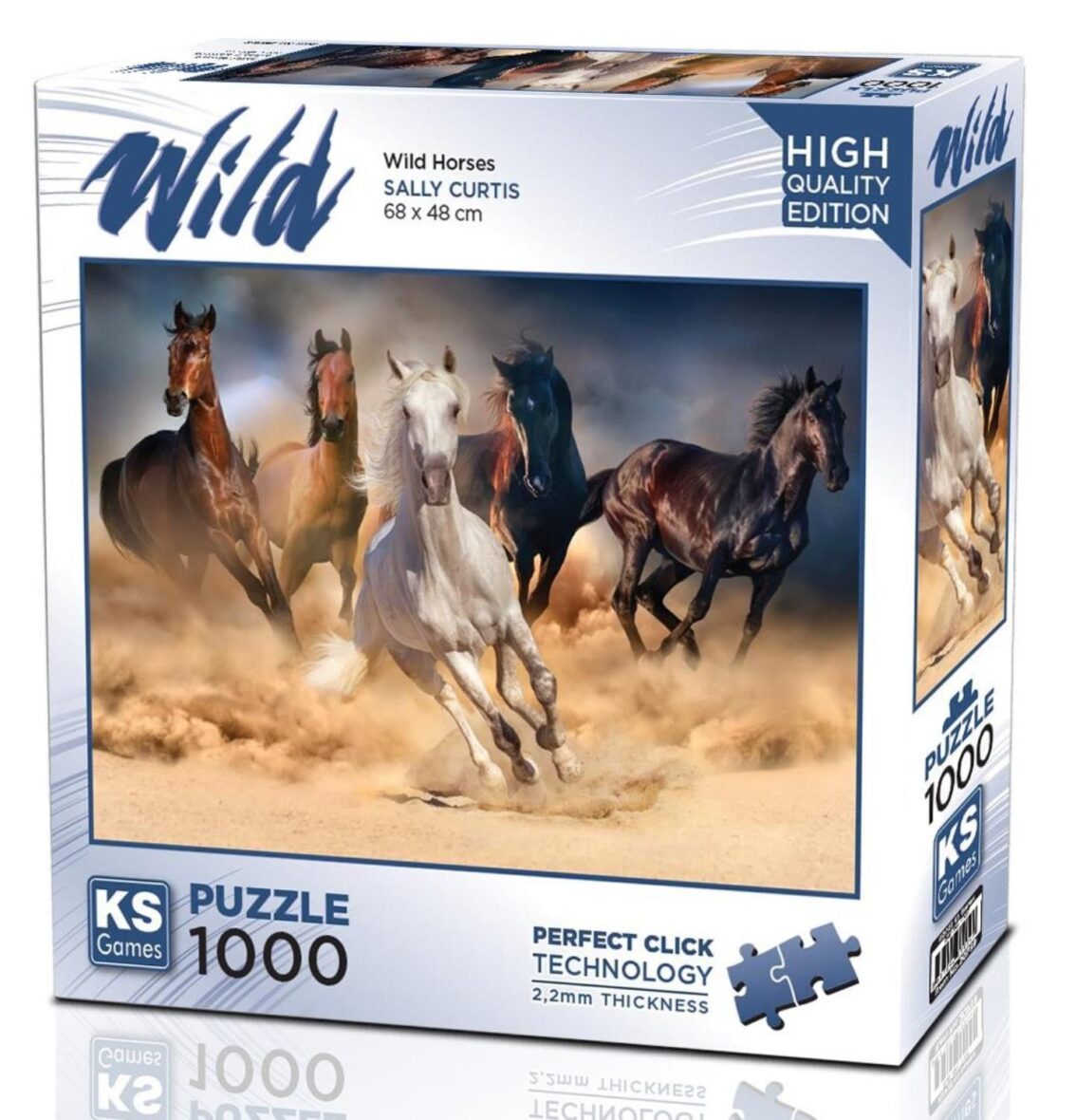 Puzzle 1000 pcs les chevaux blanc