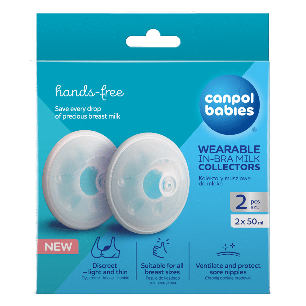 SET DE 2 COLLECTEURS DE LAIT PORTABLES
