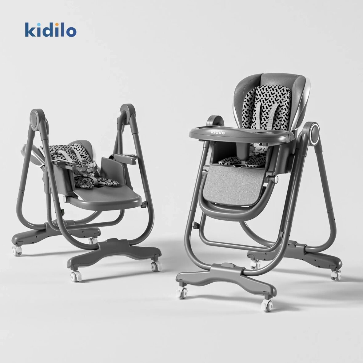 Chaise haute 2en1 Gris