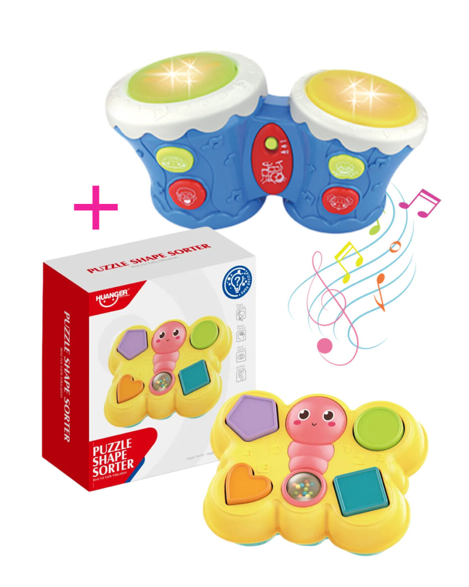 Double Tambour musical + Puzzle Shape
