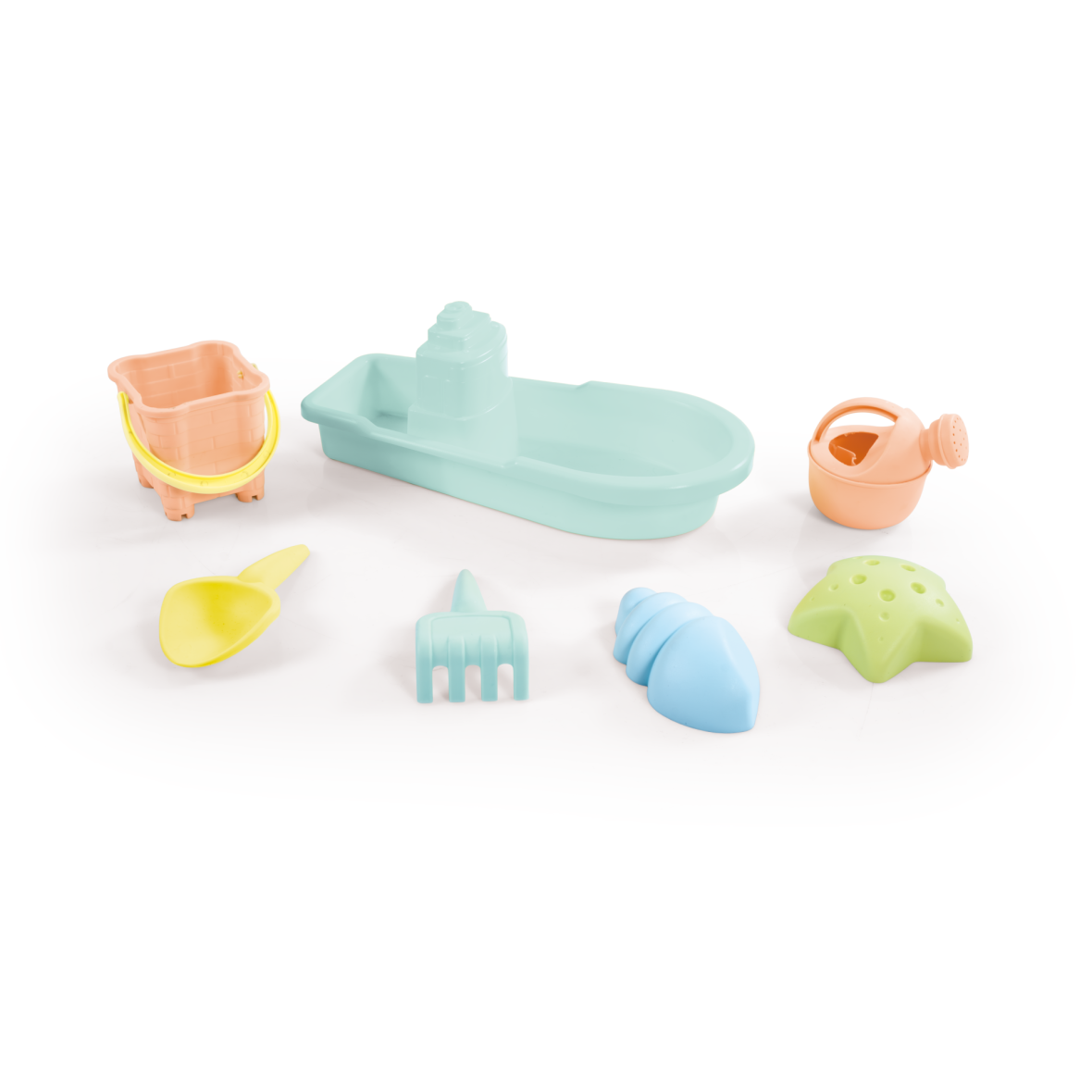 Set de plage avec bateau