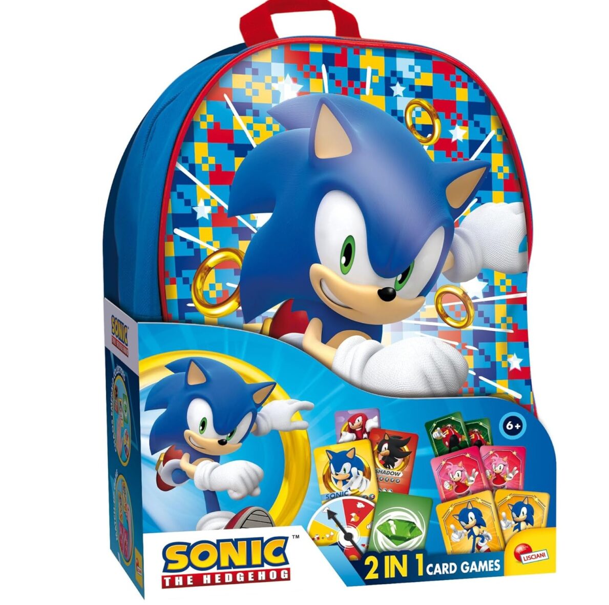 Sonic 2 en 1 Jeux de cartes dans un sac à dos